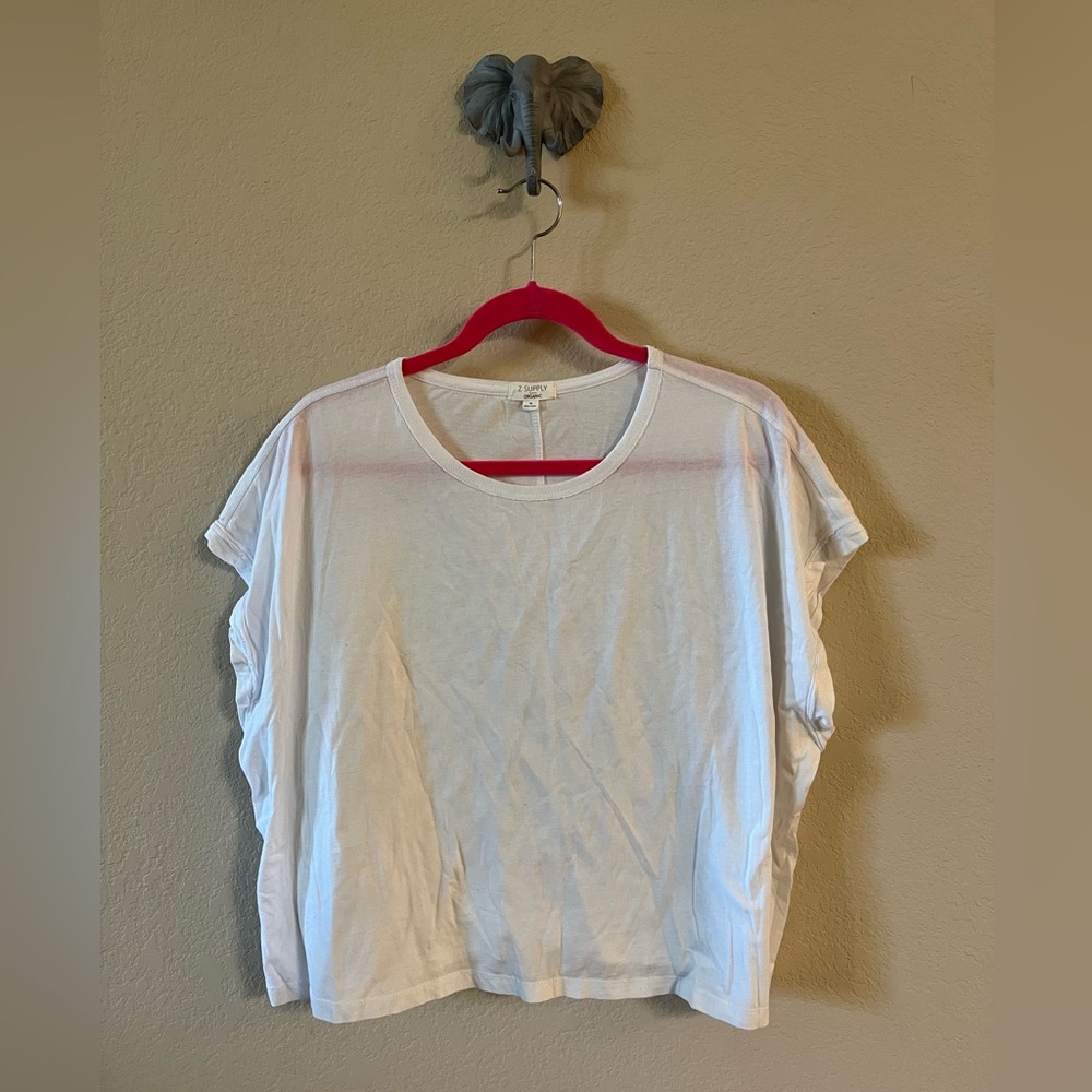 Z Supply Organic White Cotton Blouse